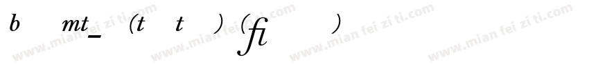 Bell MT-粗体(TrueType) (Western)字体转换